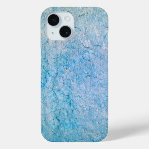 Coque Pour iPhone 15 Texture turquoise de Grunge en relief