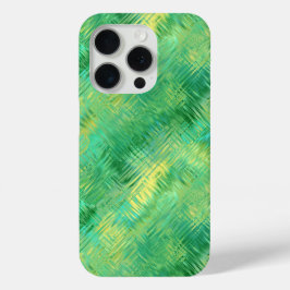 Coque iPhone 15 Pro Texture verre vert émeraude