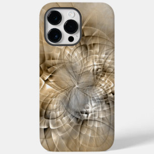 Coque Pour Pour iPhone 14 Pro Max Textures d'art fractal moderne abstrait tons de te