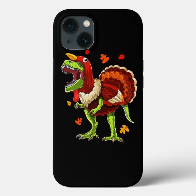Coques Case-Mate iPhone Thanksgiving Enfants Garçons Hommes T Rex Dinosaur (Verso)
