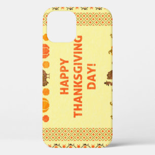 Case-Mate iPhone Case Thanksgiving : retro brodée carte design.