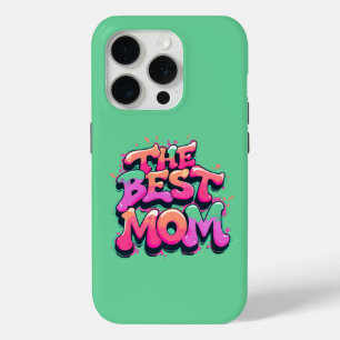 Coque iPhone 15 Pro The best mom style graffiti
