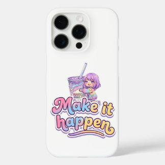 Coques iPhone 16 Pro Thé Boba Magique Tee "Faites que cela arrive" Esth