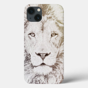 iPhone 13 Case The Intellectual Lion - typography art