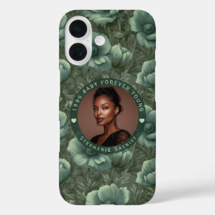 Coques iPhone 16 Thème Anémones Cadeau d'anniversaire 50 ans