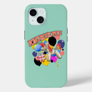 Coque Pour iPhone 15 thème de fête à ballons disco boule poney Mikitiez