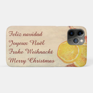 Case-Mate iPhone Case Thème de Noël avec des fruits dans un look vintage