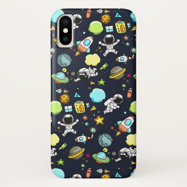 Coques Case-Mate iPhone Thème spatial cool - Astronauts & Rocket Ships (Dos)