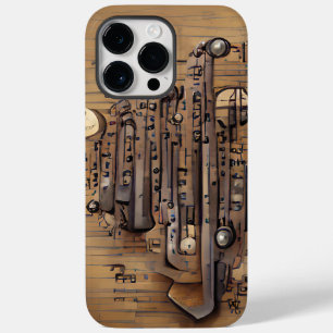 Coque Pour Pour iPhone 14 Pro Max THÈME STEAMPUNK MUSICAL Brown