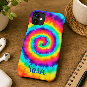 Case-Mate iPhone Case Tie Dye Arc-en-Ciel Rétro