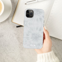 Tie Dye | Monogramme gris minimaliste moderne