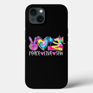 Case-Mate iPhone Case Tie Dye Peace Love Sew Funny Quilting Lover Quilte