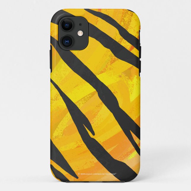 Coques Case-Mate iPhone Tiger noir et orange (Dos)