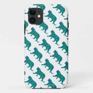 Case-Mate iPhone Case Tiger noir et Turquoise