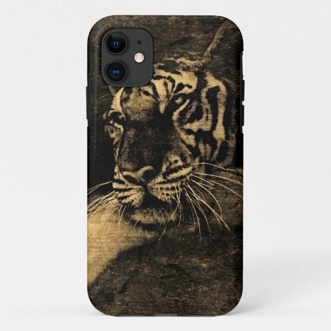 Coques Case-Mate iPhone Tigre noir et blanc (Dos)