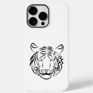 Coque Pour Pour iPhone 14 Pro Max Tigre tribal noir et blanc