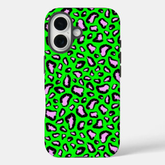 Coques iPhone 16 Tigre vert rose