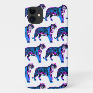 Case-Mate iPhone Case Tigres bleus Rétro 80s