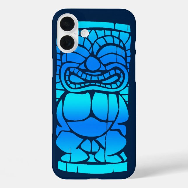 Coques Case-Mate iPhone Tiki Ailani Hawaiian Sunset Blend Blue (Verso)