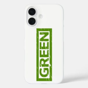 Coques iPhone 16 Timbre vert