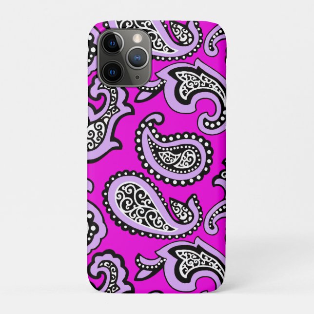 Coques Case-Mate iPhone Timeless  Paisley on Hot Pink  Background (Dos)