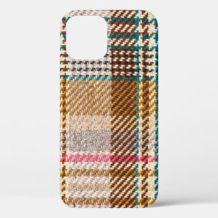 Case-Mate iPhone Case Tissu à damiers Brown, laine écossaise.
