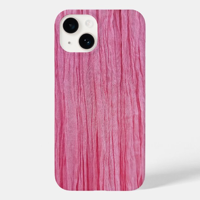 Coques Case-Mate iPhone Tissu de crêpe rose (Verso)