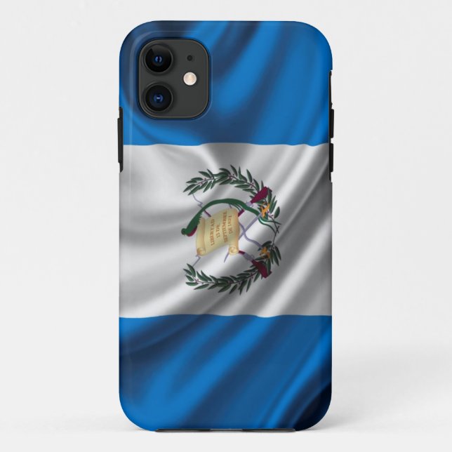 Coques Case-Mate iPhone Tissu de drapeau du Guatemala (Dos)