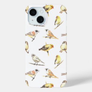 Coque Pour iPhone 15 Tit birds motif