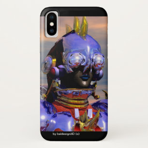 Etui iPhone Case-Mate TITAN CYBORG PORTRAIT Blue Science Fiction, Scifi