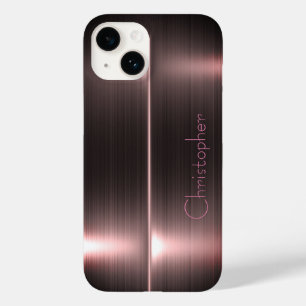 Coque Pour iPhone 14 Titane bronze poli Iphone métallique 15