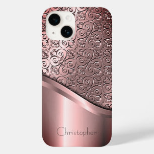 Coque Pour iPhone 14 Titane bronze poli Iphone métallique 15