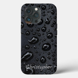 Case-Mate iPhone Case Titane Raindrops en acier inoxydable brillant
