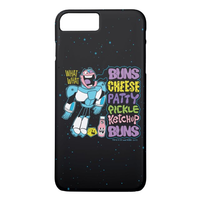 Coques Case-Mate iPhone Titans Ados, allez ! | Cyborg Burger Rap (Dos)