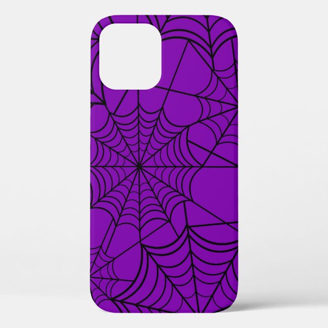 Coques Case-Mate iPhone toile d'araignée violette d'halloween (Verso)