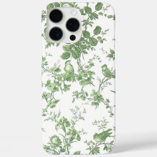 Coques Case-Mate iPhone Toile verte et blanche (Verso)