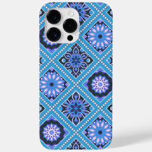 COQUE POUR POUR iPhone 14 PRO MAX TONS DE MOTIFS MANDALA BLEU & PURPLE