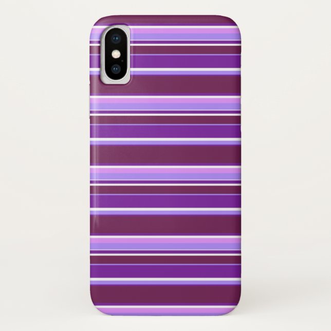 Coques Case-Mate iPhone Tons de rayures violettes (Dos)