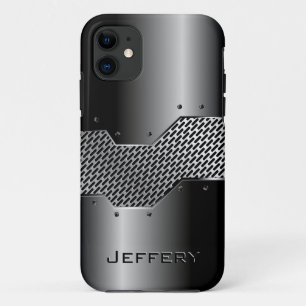 Case-Mate iPhone Case Tons gris foncé brillant apparence métallique