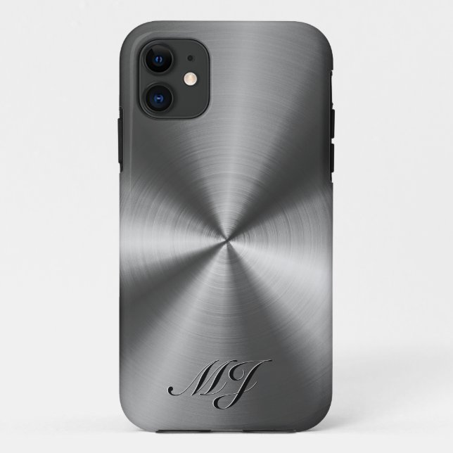 Coques Case-Mate iPhone Tons Métallurgiques Moyen Gris Acier Inoxydable (Dos)