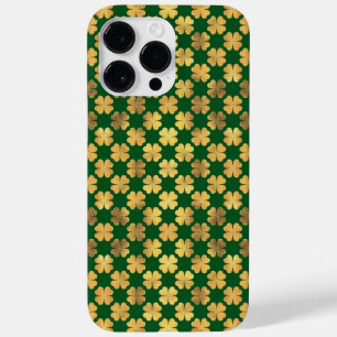 COQUE POUR POUR iPhone 14 PRO MAX TONS VERT & OR SHAMROCK IRLANDAIS