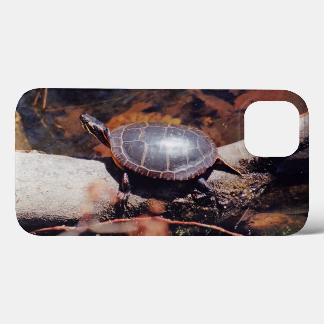 Coques Case-Mate iPhone Tortue heureuse (Verso (horizontal))