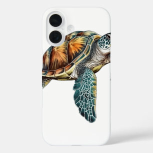 Coques iPhone 16 Tortues Conception Sous-Marine Pour Plongeur