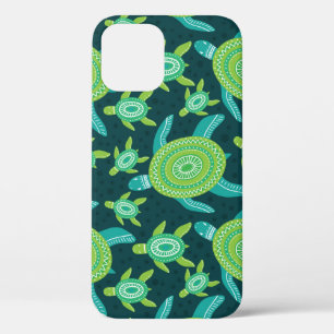 Case-Mate iPhone Case Tortues ornementales vertes : motif vintage.