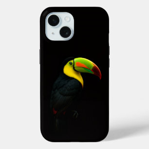 Coque Pour iPhone 15 Toucan à bec caréné Black 4 Luxe iPhone 15 Mate