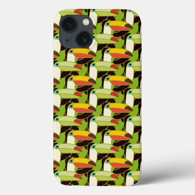 Coques Case-Mate iPhone Toucans colorés (Verso)