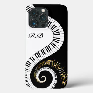 Case-Mate iPhone Case Touches de piano Monogram et notes musicales