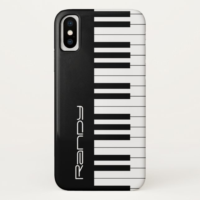 Coques Case-Mate iPhone Touches de piano noir et blanc | Cadeaux de fans d (Dos)