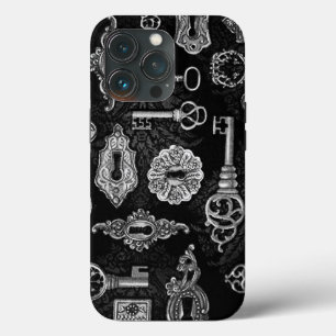 Case-Mate iPhone Case Touches en vapeur noir et argent