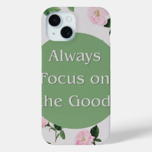 Coque Pour iPhone 15 Toujours se concentrer sur le bon vert sauge flora
